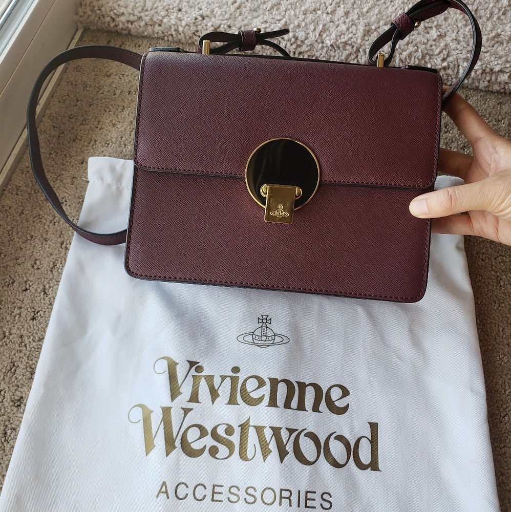 Vivienne West dark burgundy crossbody